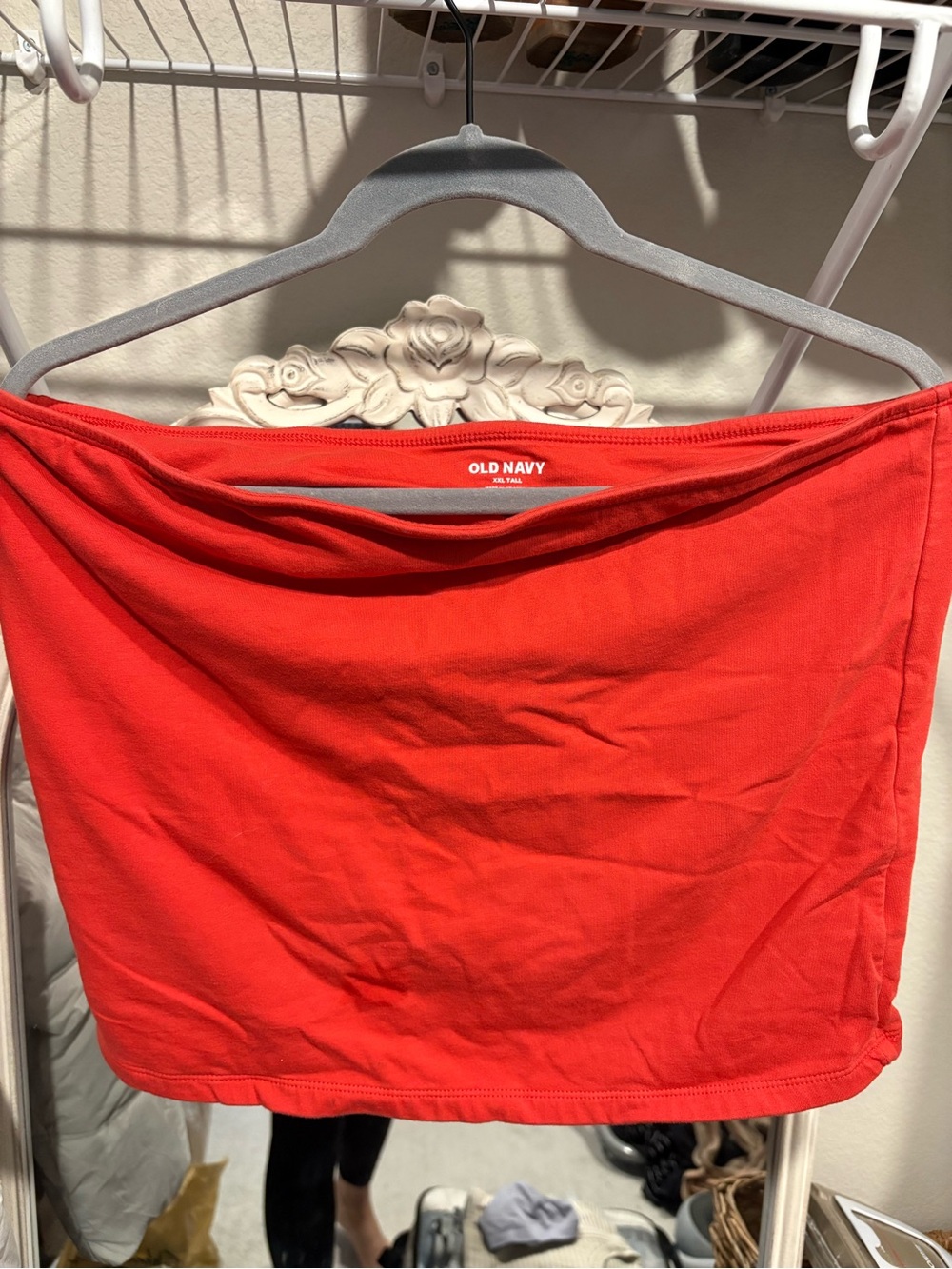 Old Navy Red Strapless Crop Top